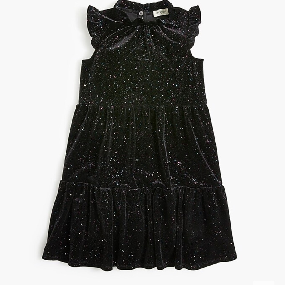 Crewcuts Girls'‎ velvet sparkle tiered ruffle dress size 14
NWT